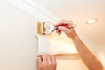 Pose de papier peint au Doulieu — revêtements muraux et toiles de verre